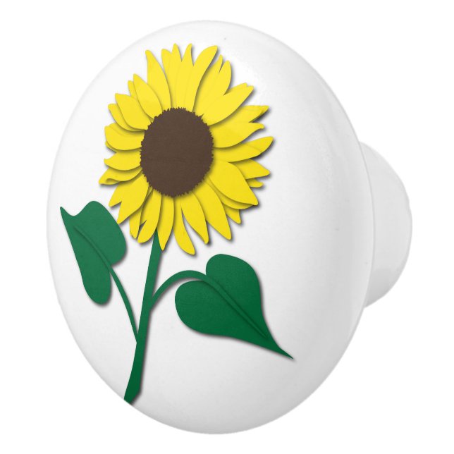 Pomo De Cerámica Girasol (Derecha)