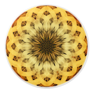 Pomo De Cerámica Girasol abstracto