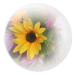 Pomo De Cerámica Girasol, verano, jardín, misterio, extracción de c