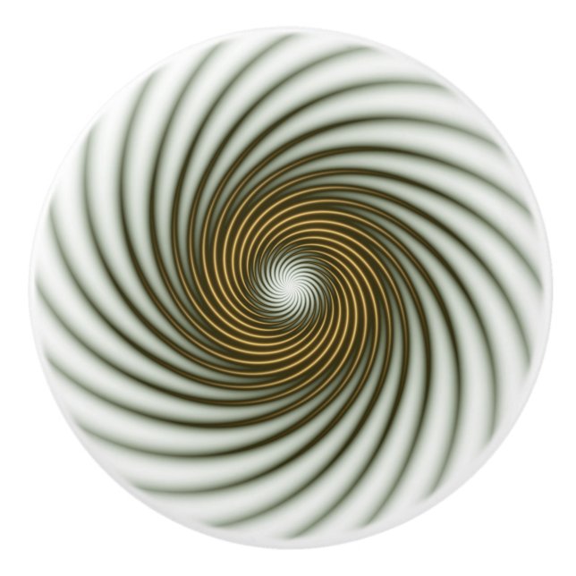 Pomo De Cerámica Giro de círculo dorado (Anverso)