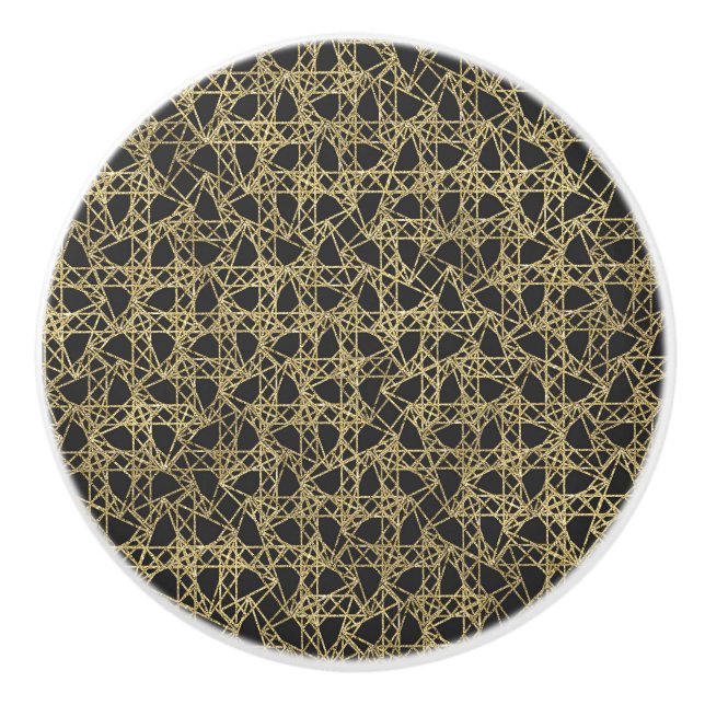 Pomo De Cerámica Glamour dorado moderno glamur único elegante (Anverso)