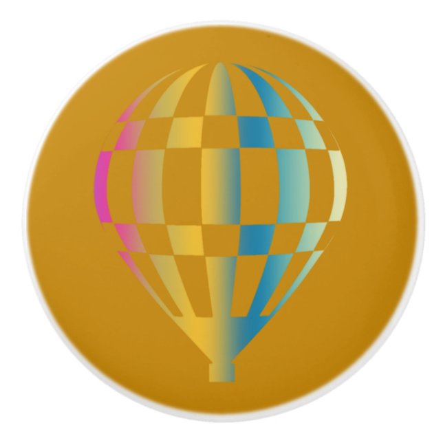 Pomo De Cerámica Globo aerostático (Anverso)