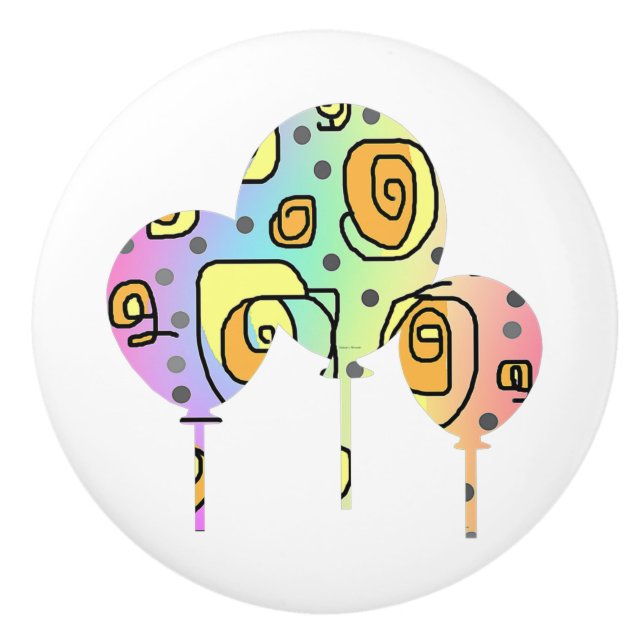 POMO DE CERÁMICA GLOBOS DE CHUPACHÚPS (Anverso)