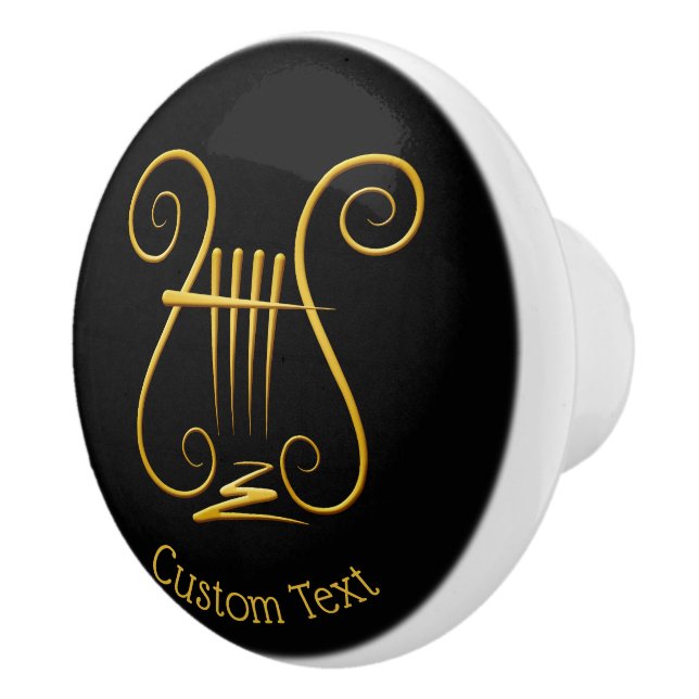 Pomo De Cerámica Golden Lyre (Derecha)