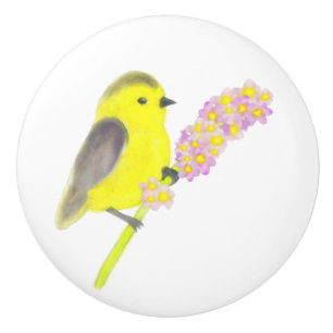 Pomo De Cerámica Goldfinch