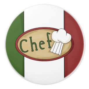 Pomo De Cerámica Gorra italiano del cocinero