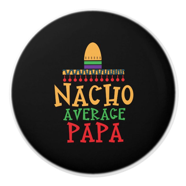 Pomo De Cerámica Gorra mexicano del abuelo medio de la papá del (Anverso)