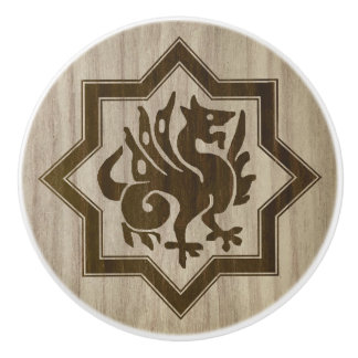 Pomo De Cerámica Gothic Revival Dragon Ceramic Pull