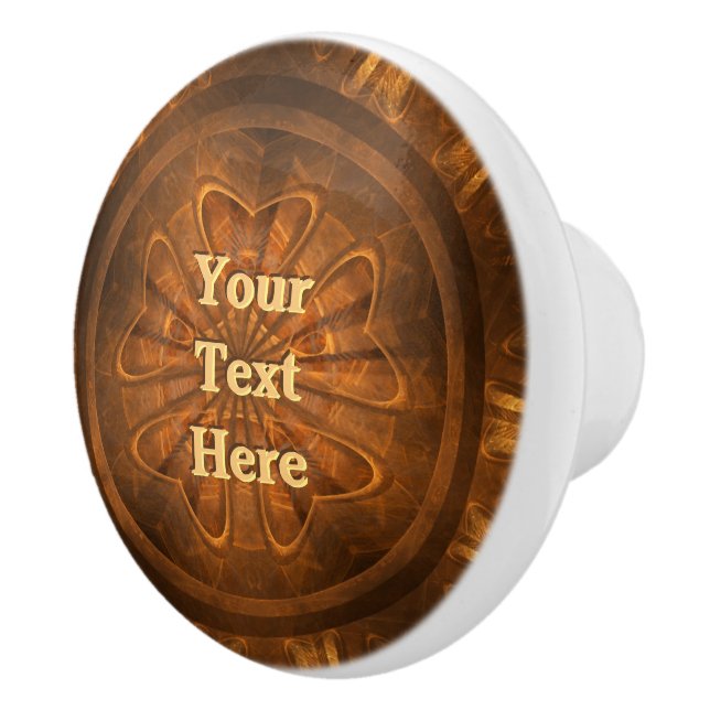 Pomo De Cerámica Grabado de madera (Derecha)