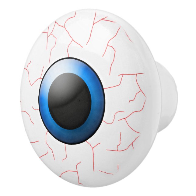 Pomo De Cerámica Graciosa pechos cerámicos de Bloodshot Eyeball Hal (Derecha)