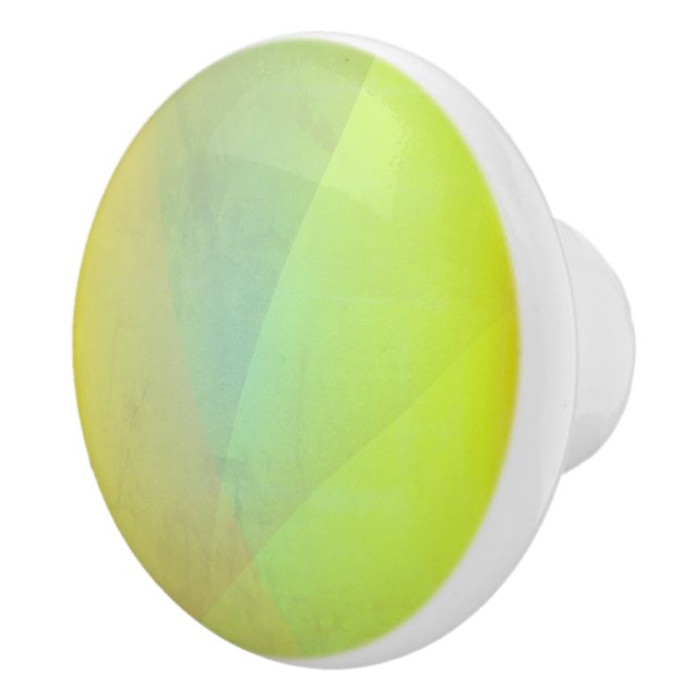 Pomo De Cerámica Gradación Geométrica Amarilla Moderna (Derecha)