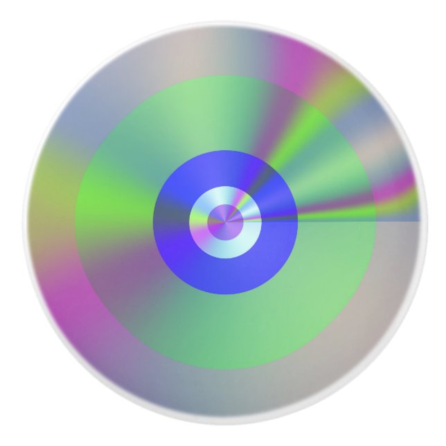 Pomo De Cerámica Gradiente de buena vibración iris intenso y colori (Anverso)