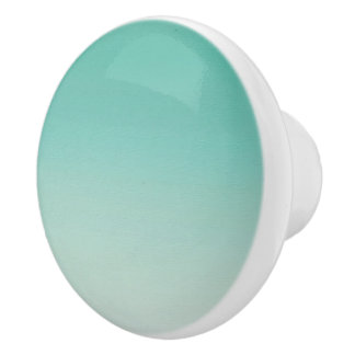 Pomo De Cerámica gradiente verde de menta