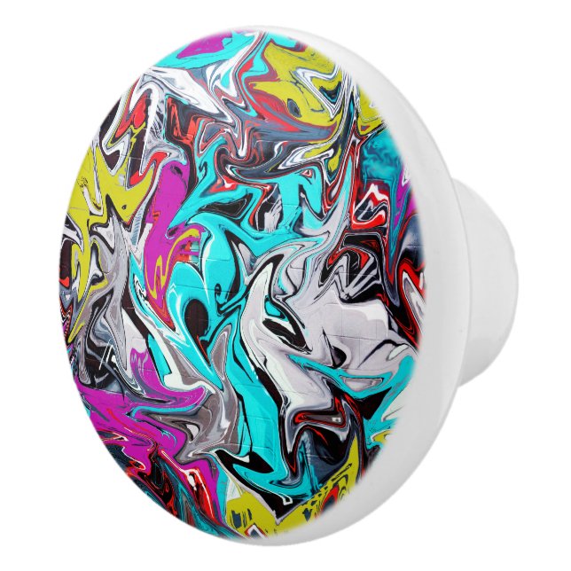 Pomo De Cerámica Graffiti (Derecha)