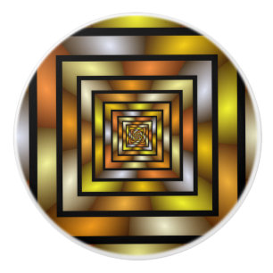 Pomo De Cerámica Gráfica trippy colorida de túnel luminoso