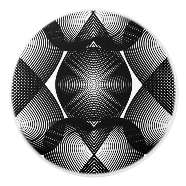 Pomo De Cerámica Gran aspecto de la Knob/Tira de cerámica blanca y  (Anverso)