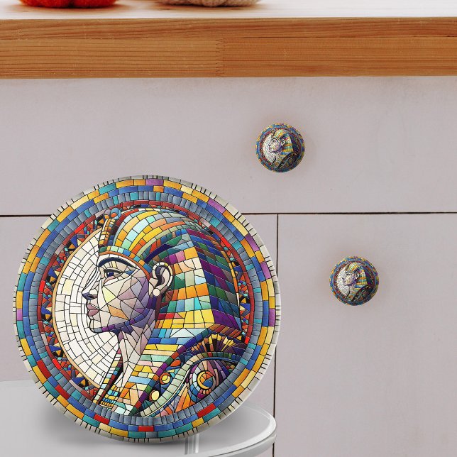Pomo De Cerámica Gran Esfinge Egipcio - Arte Mosaico (Subido por el creador)