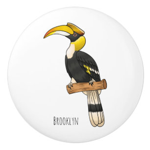 Pomo De Cerámica Gran ilustracion de personalizado de aves de balle