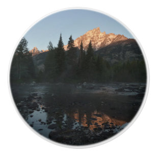 Pomo De Cerámica Grand Teton Sunrise en Cottonwood Creek