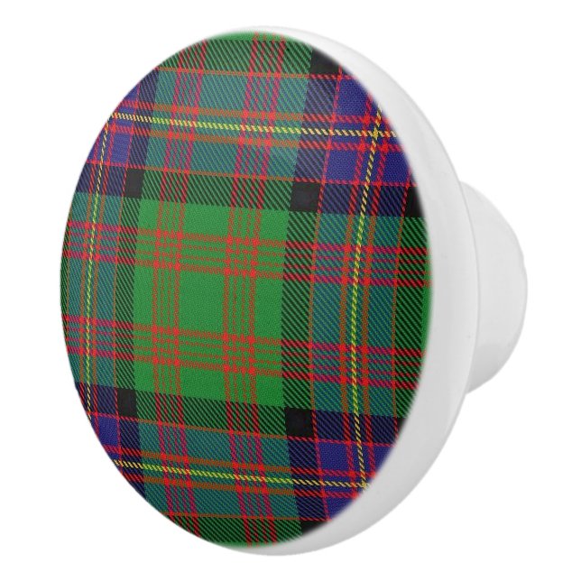 Pomo De Cerámica Grandeur Clan Cochrane Tartan Plaid (Derecha)