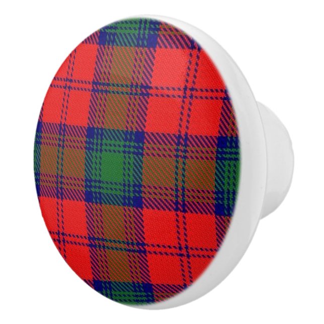Pomo De Cerámica Grandeur Clan Lindsay Tartan Plaid (Derecha)