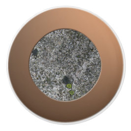 Pomo De Cerámica Granito gris geológico con mosca