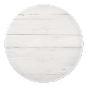 Pomo De Cerámica Granja rústica: madera moderna de cisterna blanca