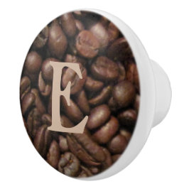 Pomo De Cerámica Granos de café de encargo - botón del gabinete