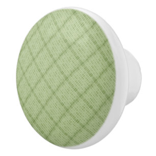 Pomo De Cerámica Green Tiny Diamond Pattern