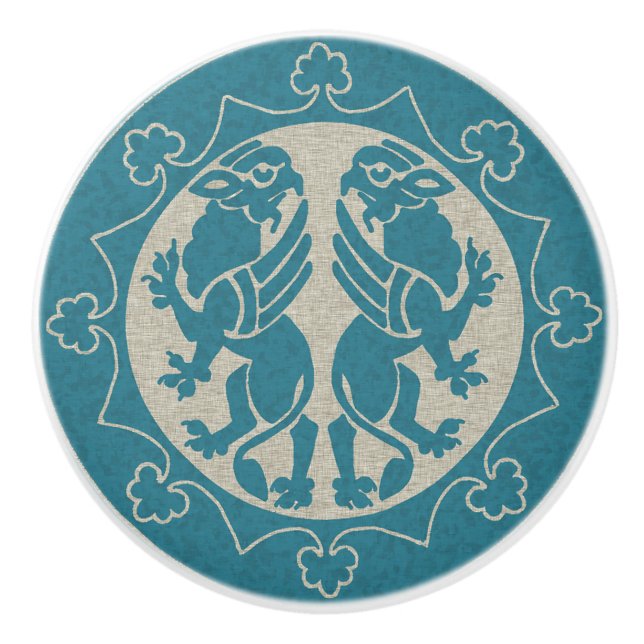 Pomo De Cerámica Griffins medieval (Anverso)