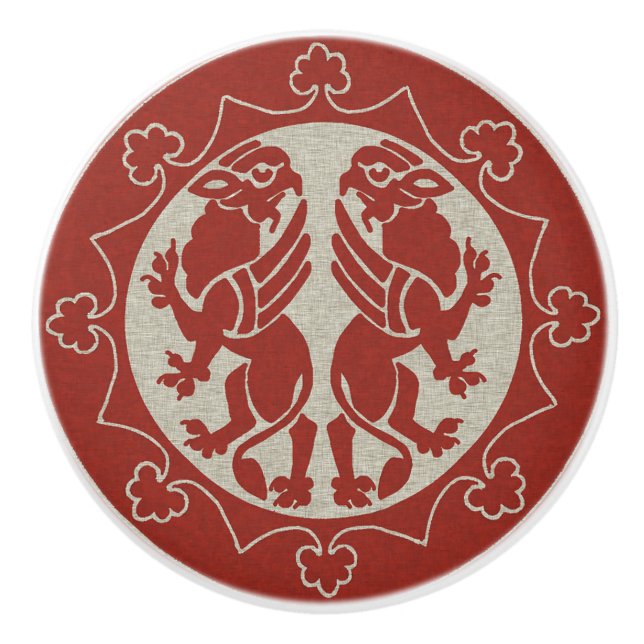Pomo De Cerámica Griffins medieval (Anverso)