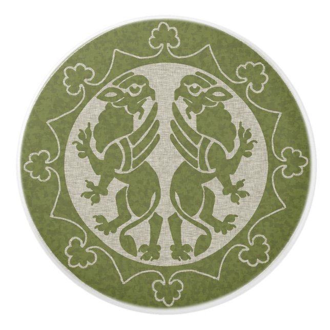Pomo De Cerámica Griffins medieval (Anverso)