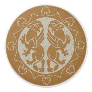 Pomo De Cerámica Griffins medieval