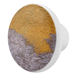 Pomo De Cerámica Gris crudo áspero de Yelllow de la pared de la