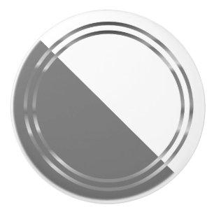 Pomo De Cerámica Gris y blanco modernos
