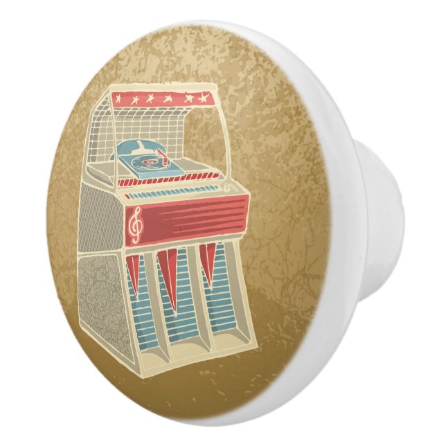 Pomo De Cerámica Grunge Jukebox (Derecha)