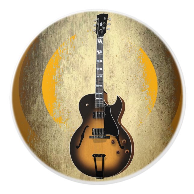 Pomo De Cerámica Grunge Sunburst Guitar Knob (Anverso)