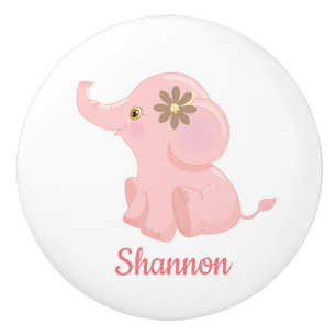 Pomo De Cerámica Guardería Personalizada de Animales del Jungle Ros