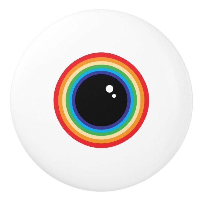 Pomo De Cerámica Guay Rainbow Eyeball (Anverso)