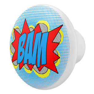Pomo De Cerámica Guay Vintage Comic Book Pop Art Style BAM!