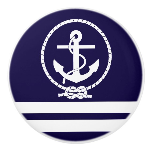 Pomo De Cerámica Guay y el elegante tema náutico (Anverso)