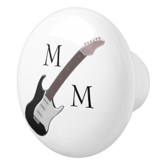 Pomo De Cerámica Guitarra Eléctrica Monogramada
