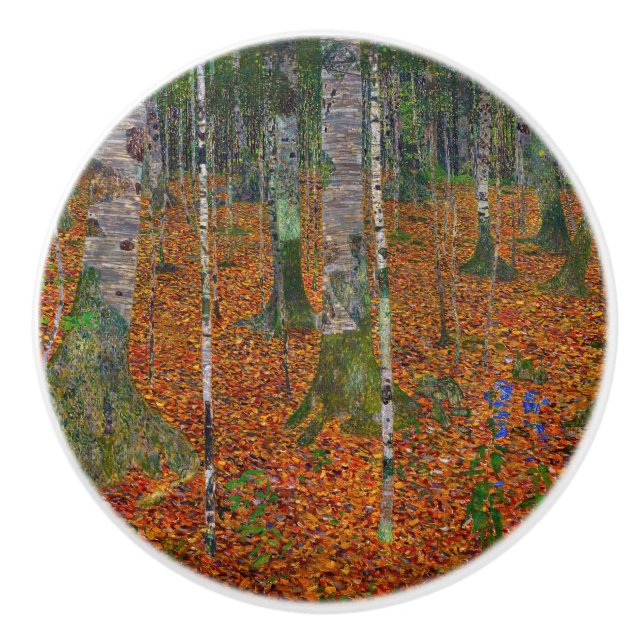 Pomo De Cerámica Gustav Klimt - Birch Wood (Anverso)