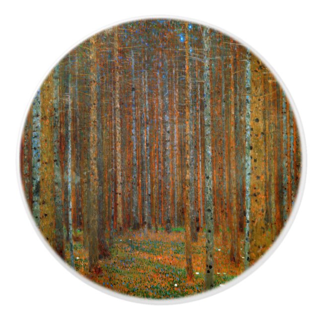 Pomo De Cerámica Gustav Klimt - Bosque Pino de Tannenwald (Anverso)