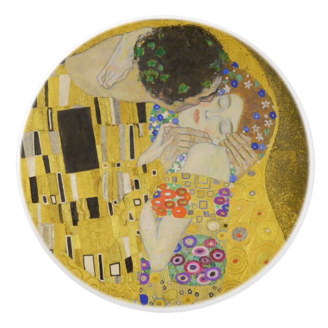 Pomo De Cerámica Gustav Klimt - El beso (Anverso)