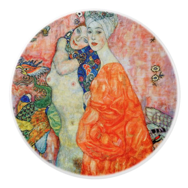 Pomo De Cerámica Gustav Klimt - Mujeres amigas (Anverso)