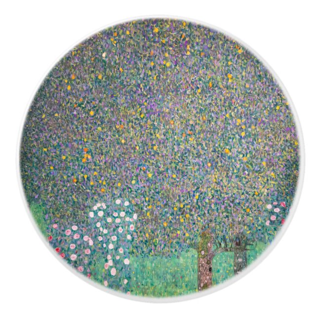 Pomo De Cerámica Gustav Klimt - Rosebushes bajo los árboles (Anverso)