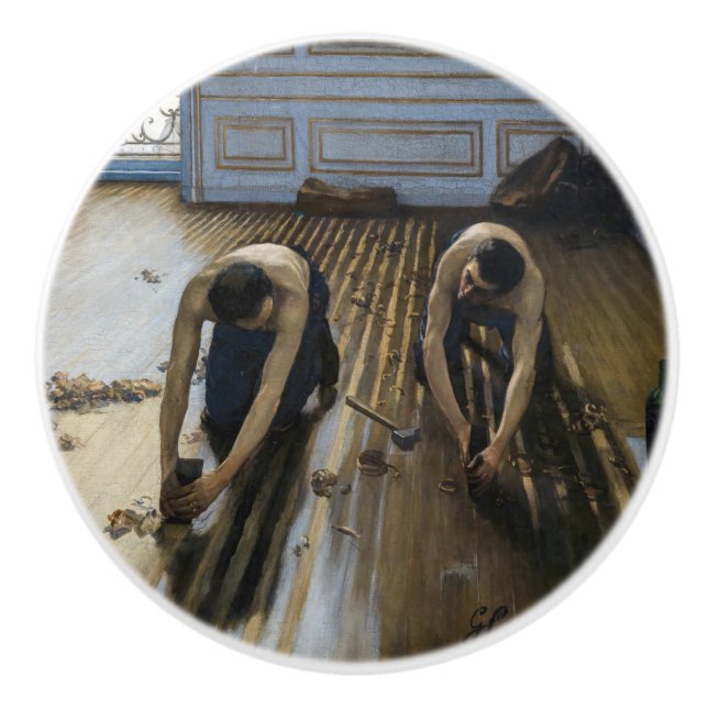Pomo De Cerámica Gustave Caillebotte - Los rascacielos del piso (Anverso)