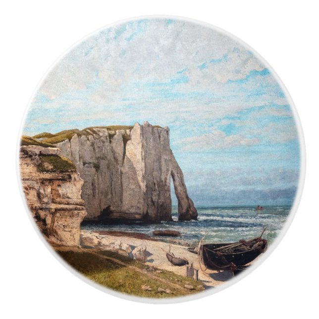 Pomo De Cerámica Gustave Courbet - Acantilados en Etretat después d (Anverso)