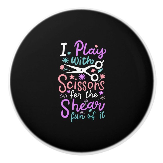 Pomo De Cerámica Hairdresser Hairstylist Gift (Anverso)